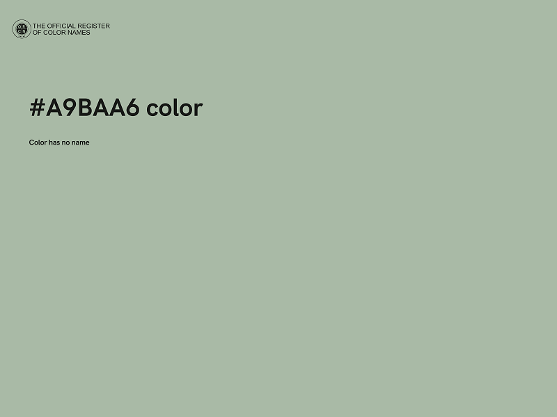 #A9BAA6 color image