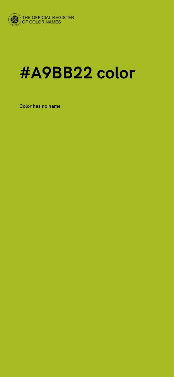 #A9BB22 color image