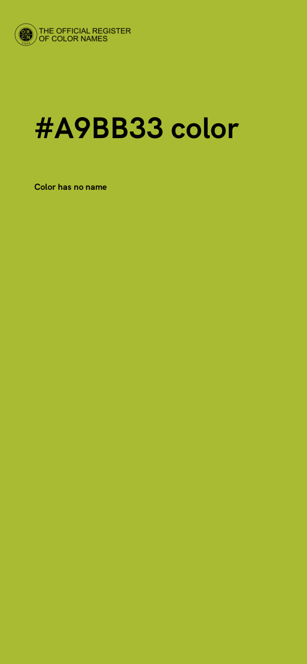 #A9BB33 color image