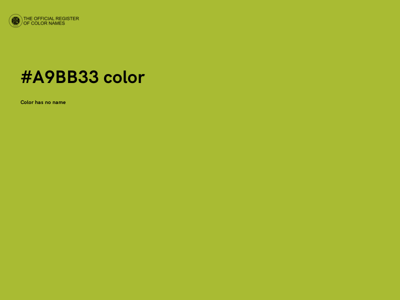 #A9BB33 color image
