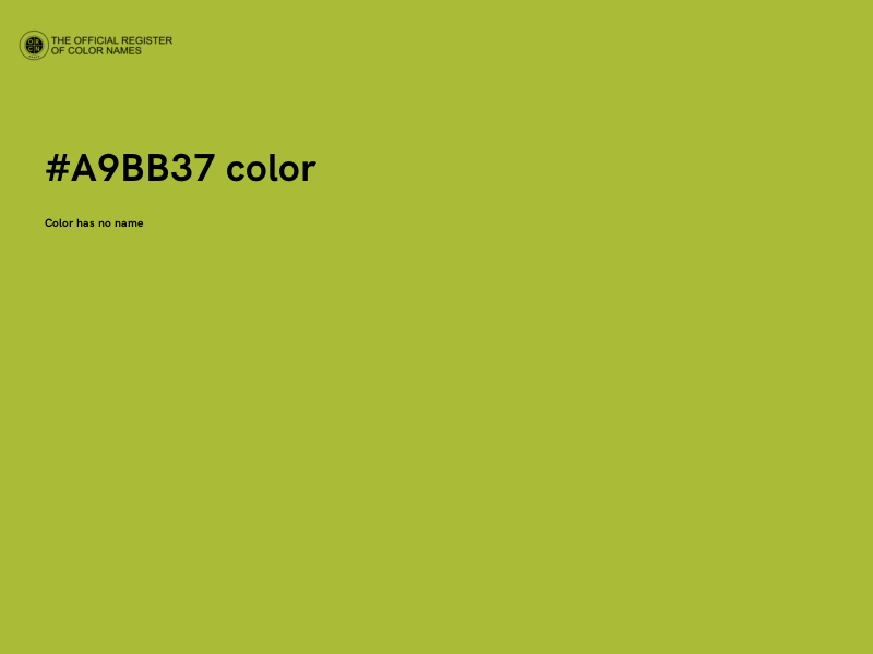#A9BB37 color image