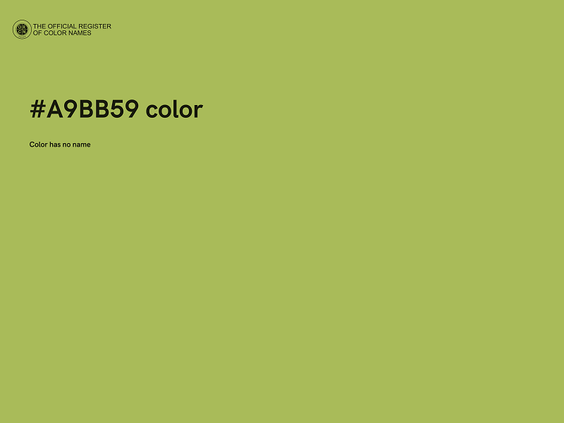 #A9BB59 color image