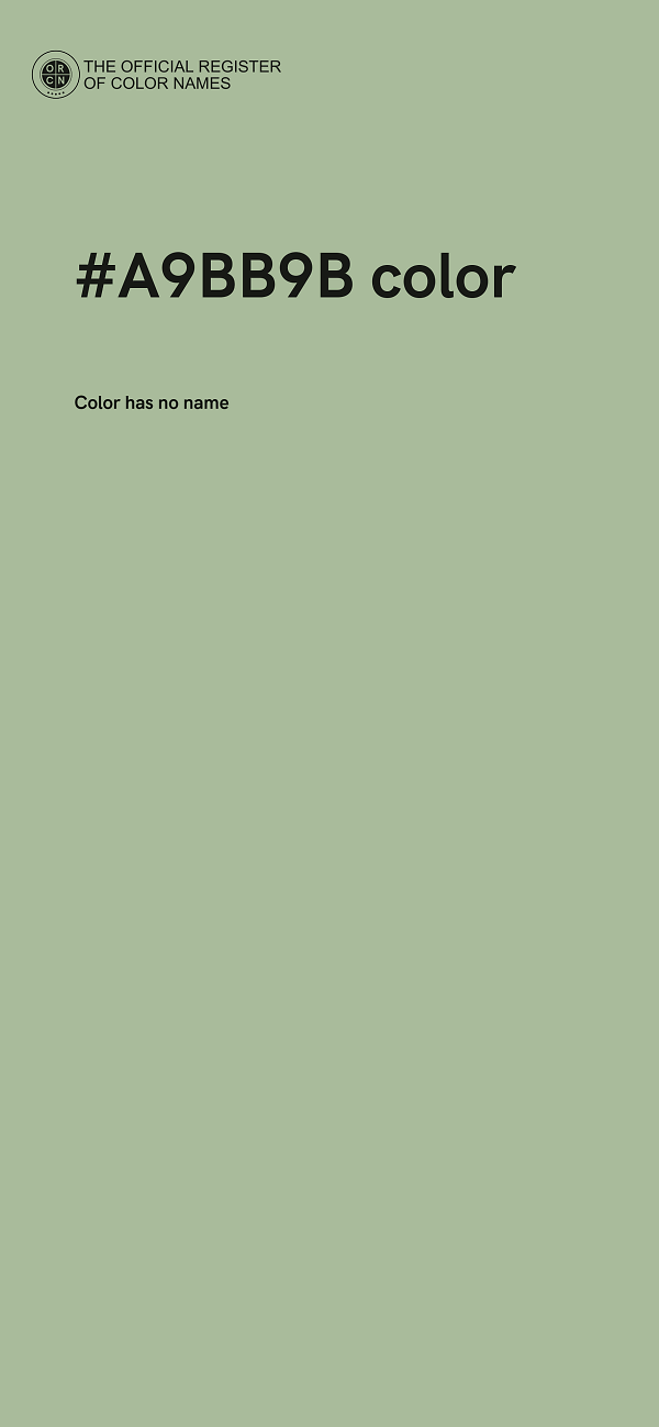 #A9BB9B color image