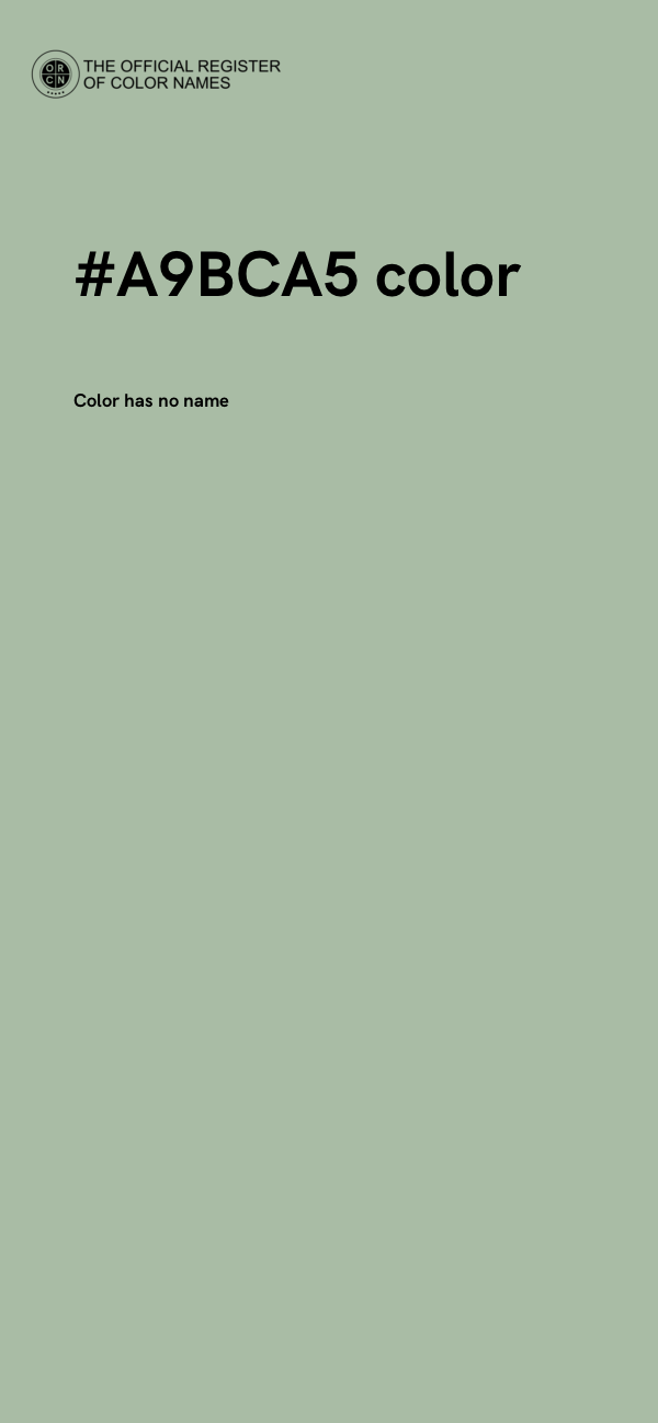 #A9BCA5 color image