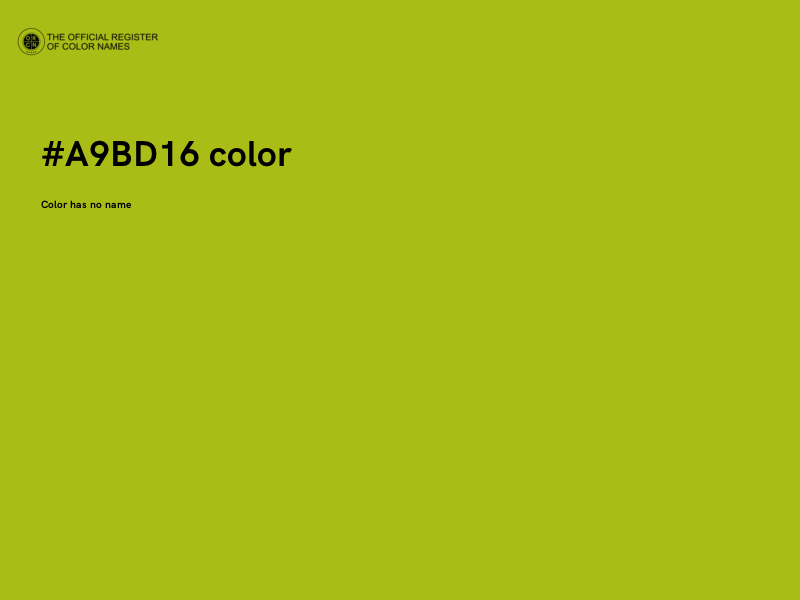 #A9BD16 color image