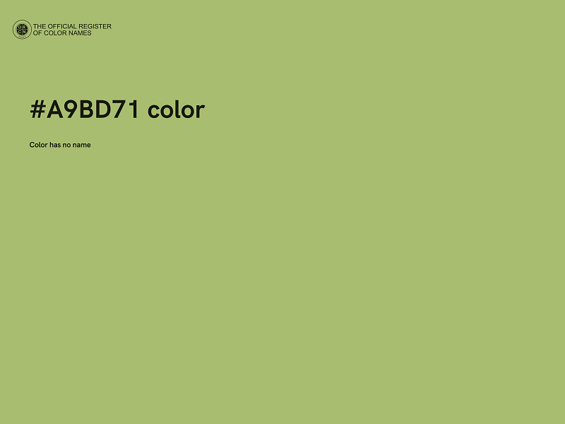 #A9BD71 color image