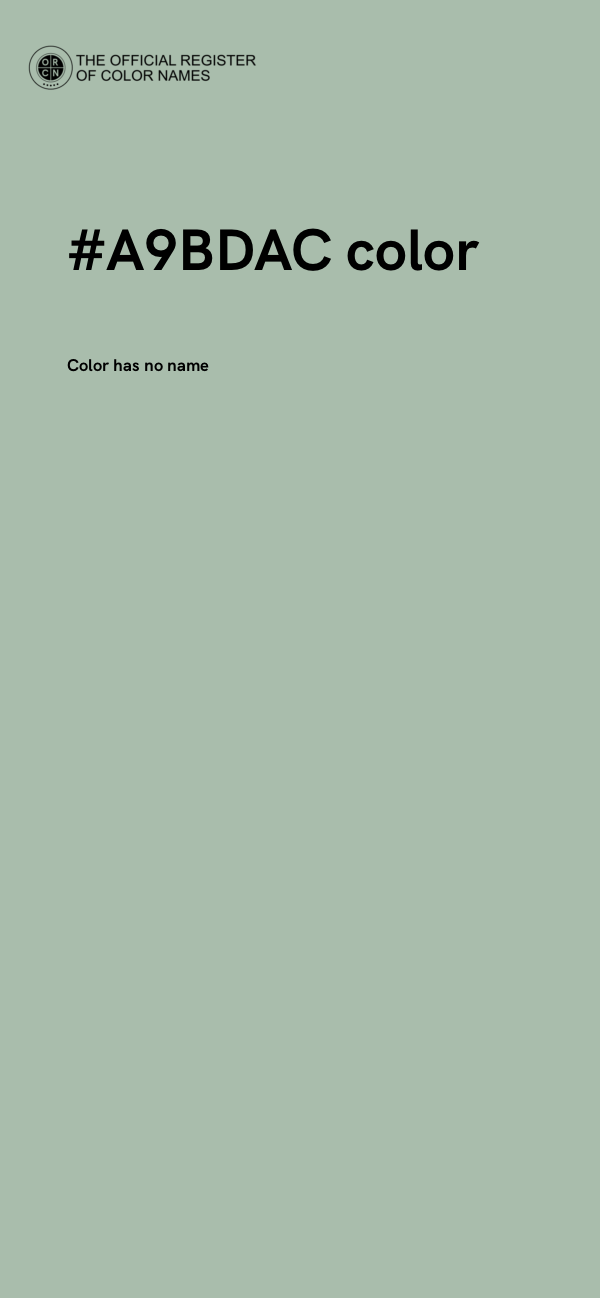 #A9BDAC color image