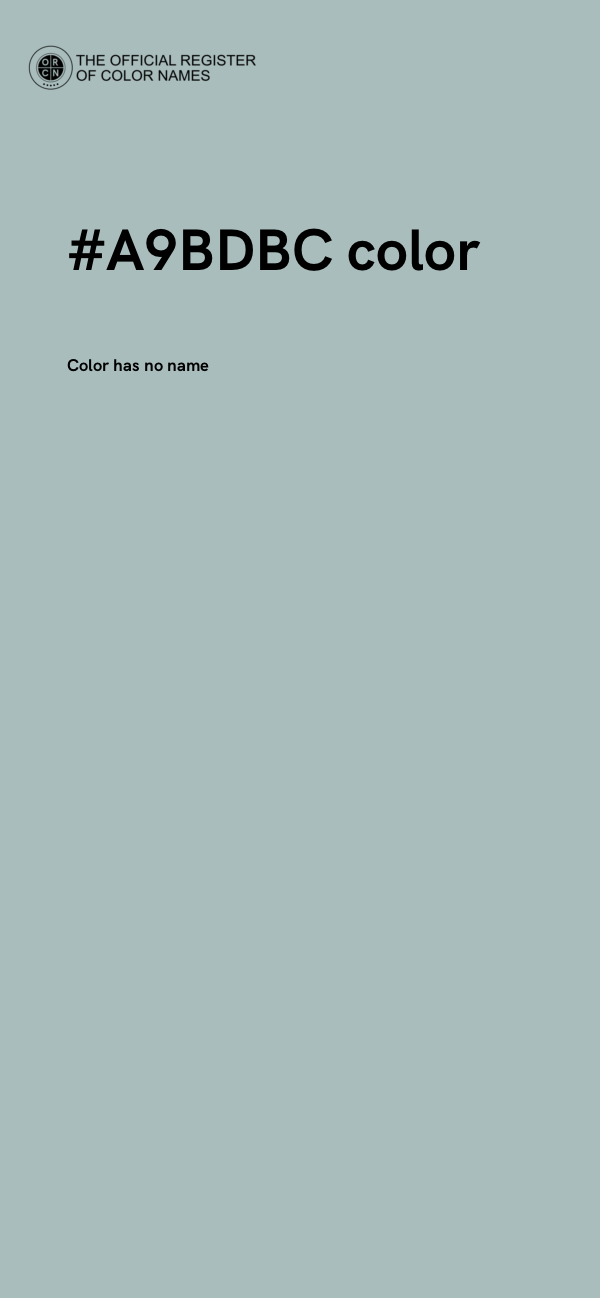 #A9BDBC color image