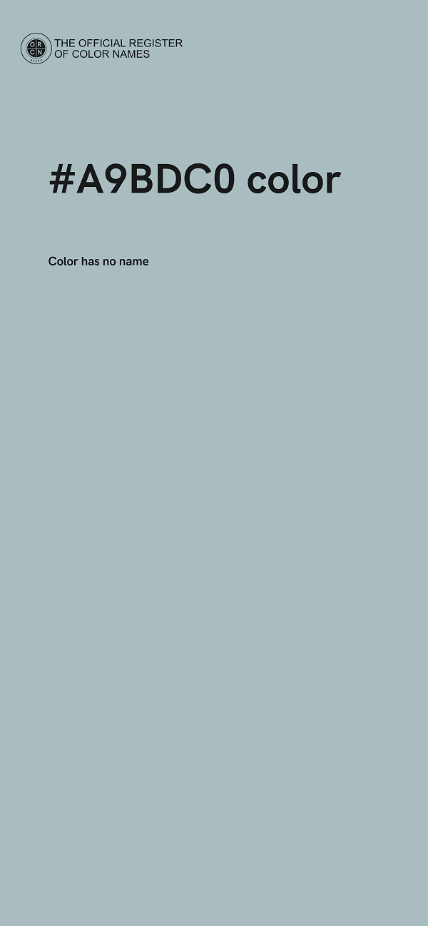 #A9BDC0 color image