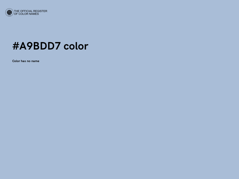 #A9BDD7 color image