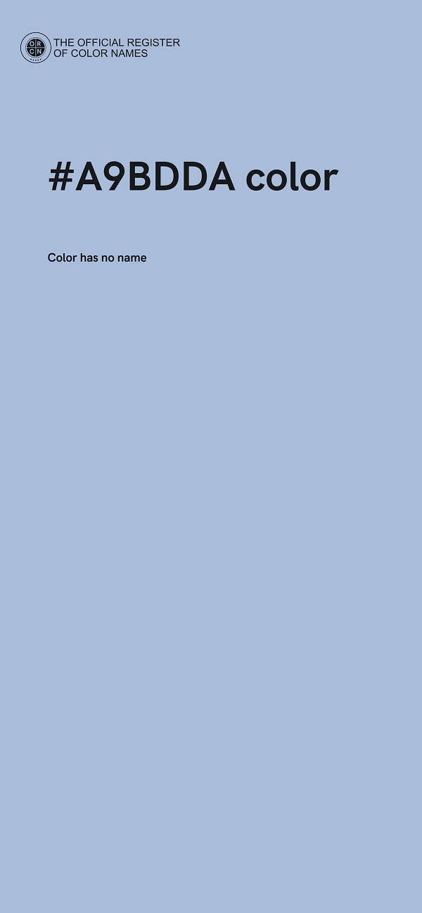 #A9BDDA color image