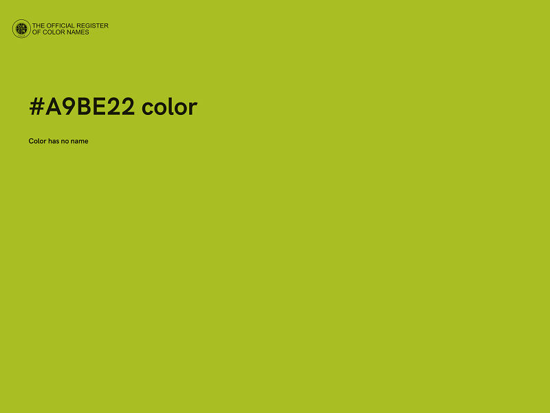 #A9BE22 color image