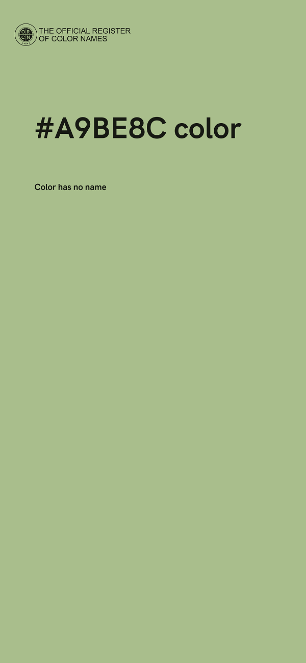 #A9BE8C color image