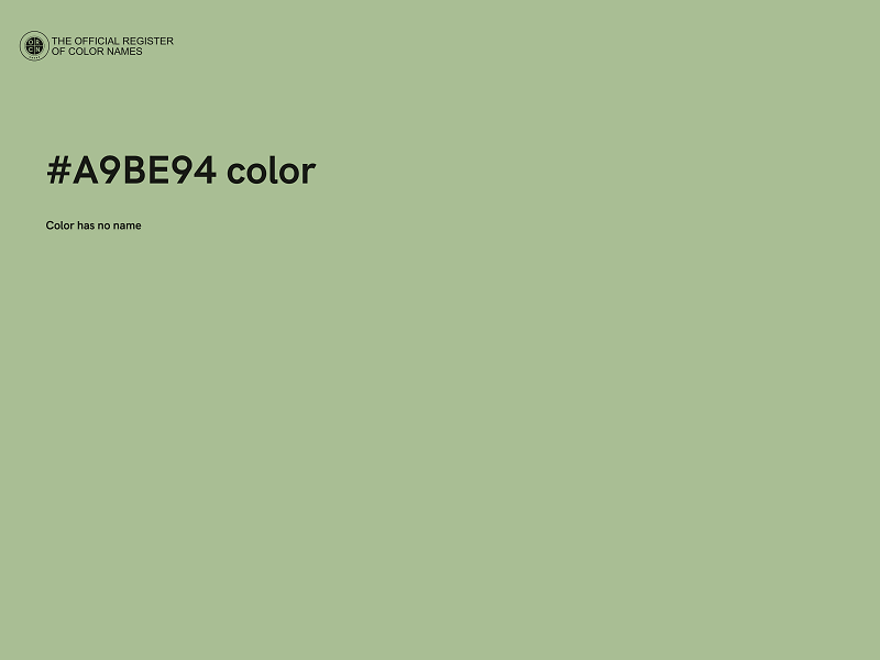 #A9BE94 color image