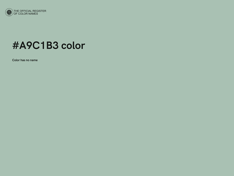 #A9C1B3 color image