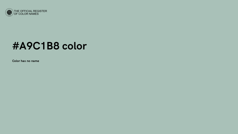#A9C1B8 color image