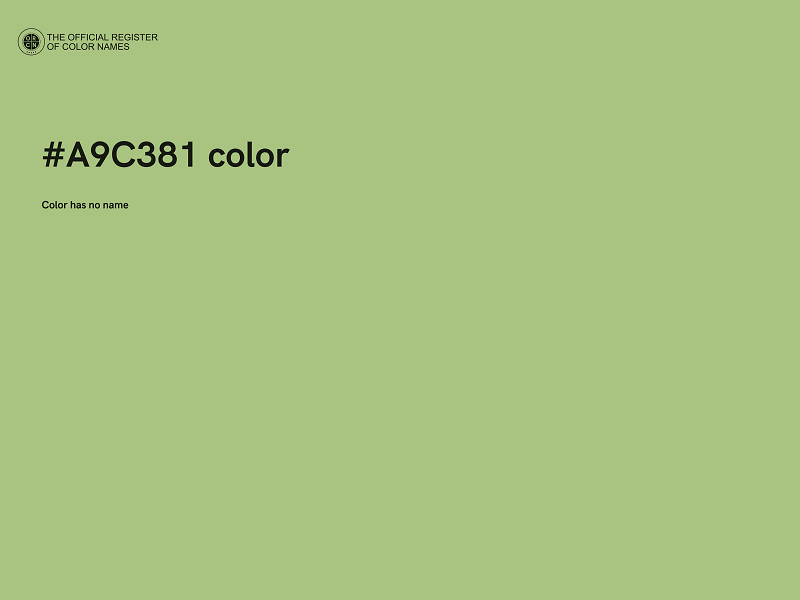 #A9C381 color image