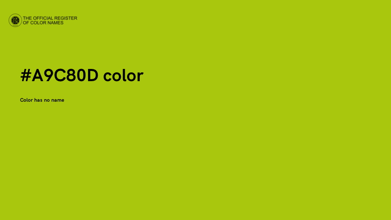 #A9C80D color image