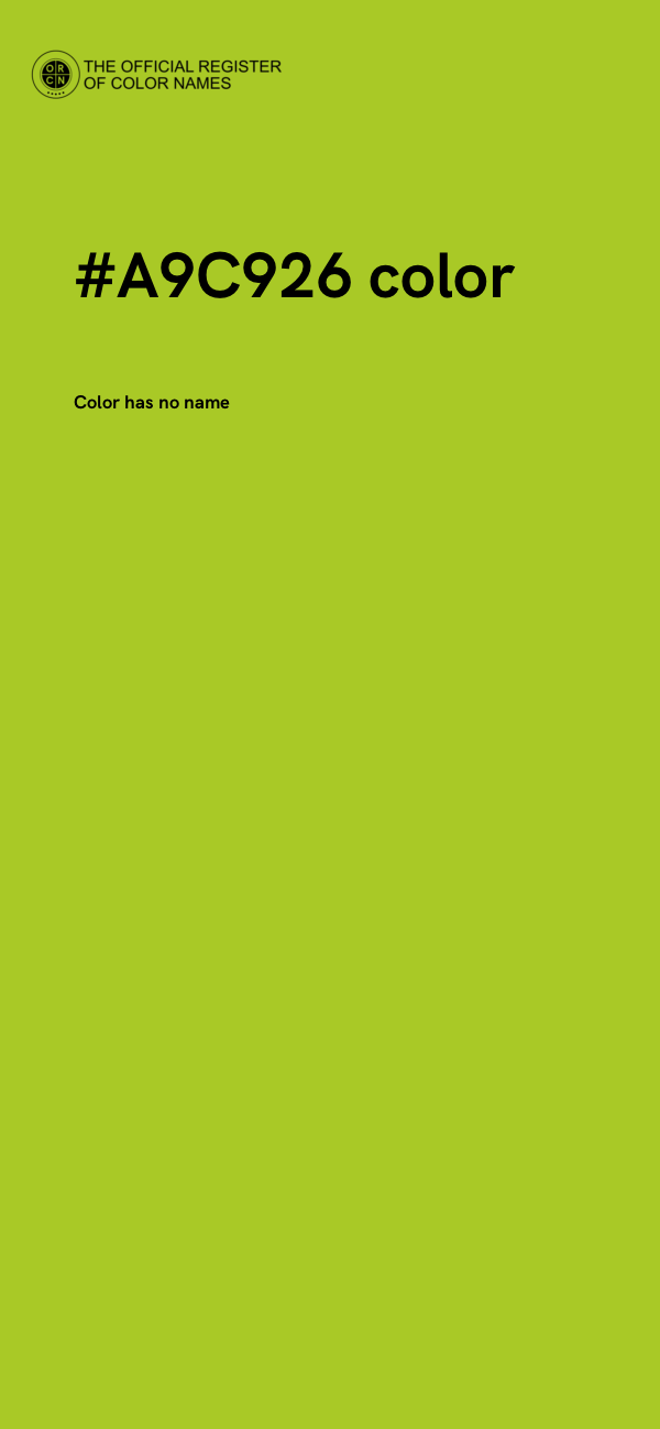 #A9C926 color image
