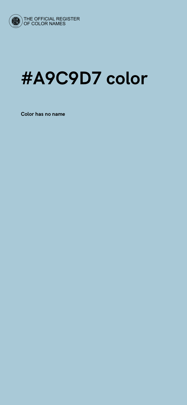 #A9C9D7 color image