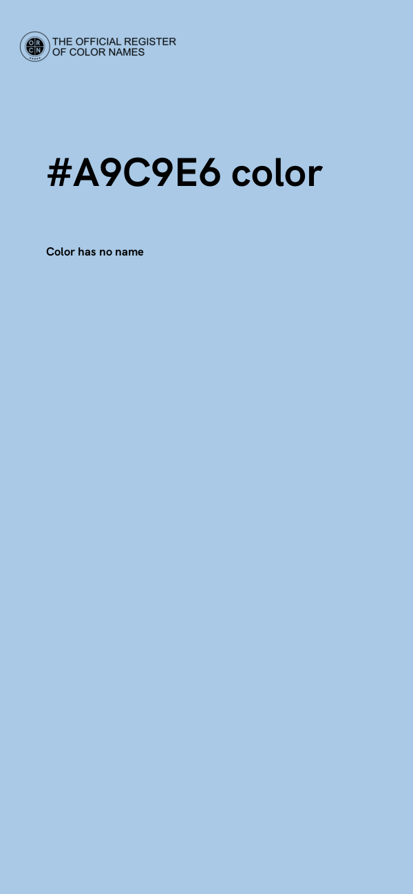 #A9C9E6 color image