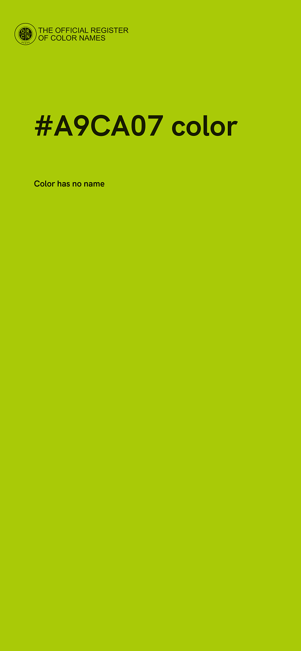 #A9CA07 color image
