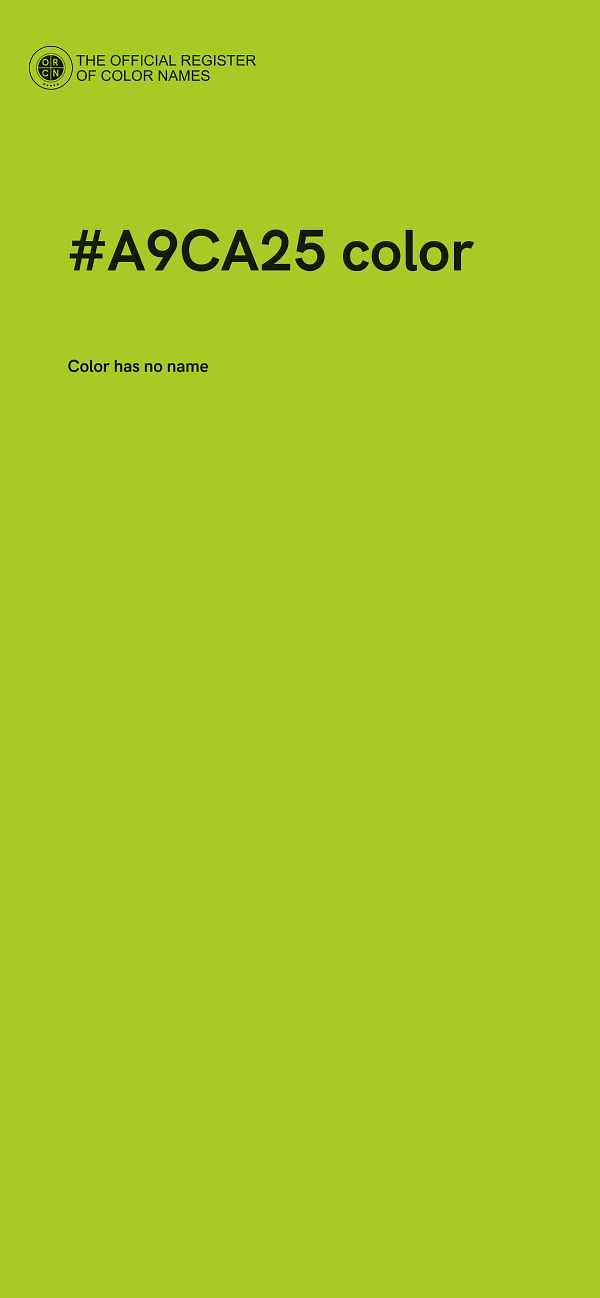 #A9CA25 color image