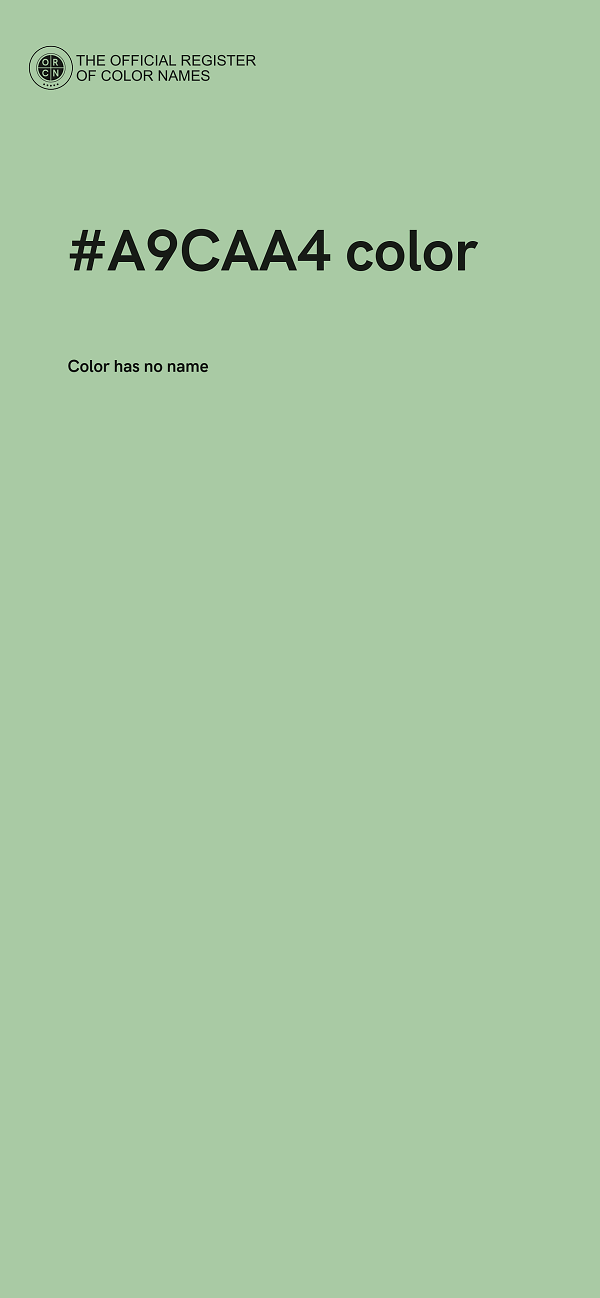 #A9CAA4 color image