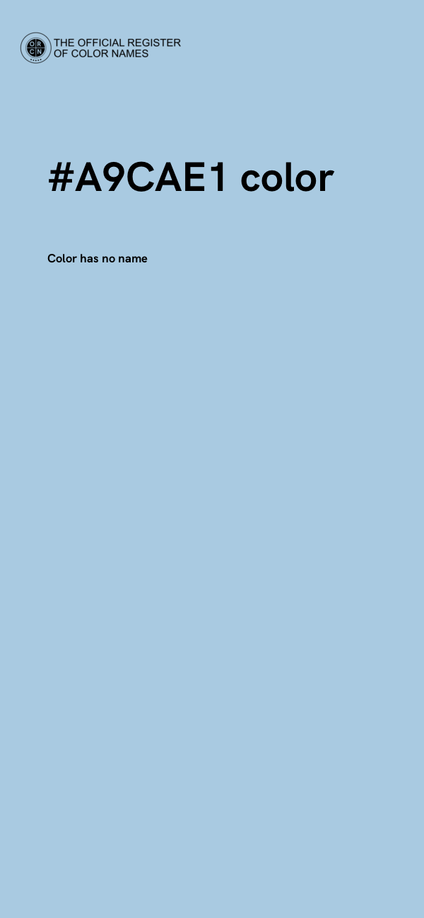 #A9CAE1 color image