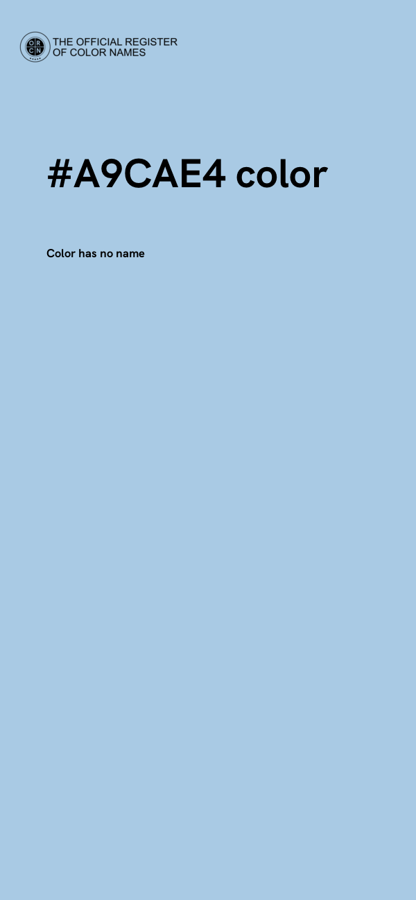 #A9CAE4 color image