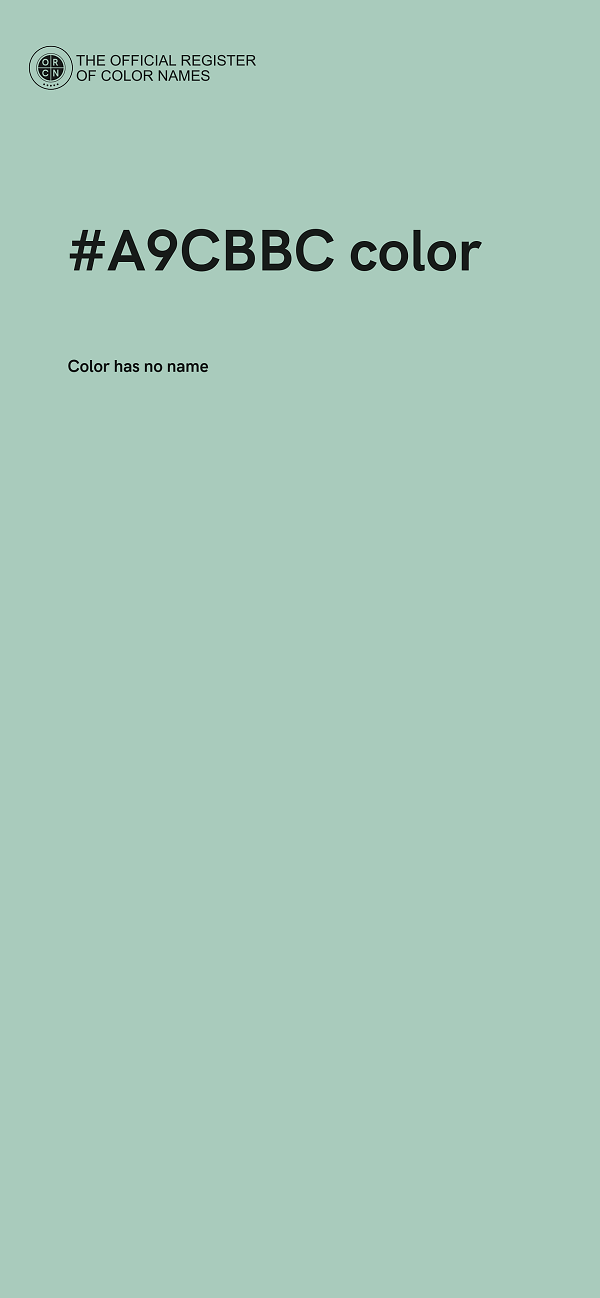 #A9CBBC color image