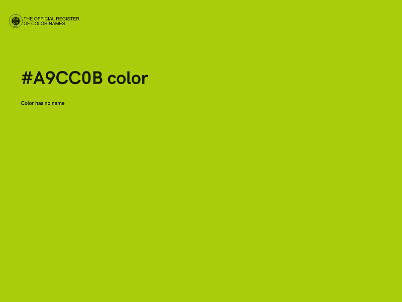 #A9CC0B color image