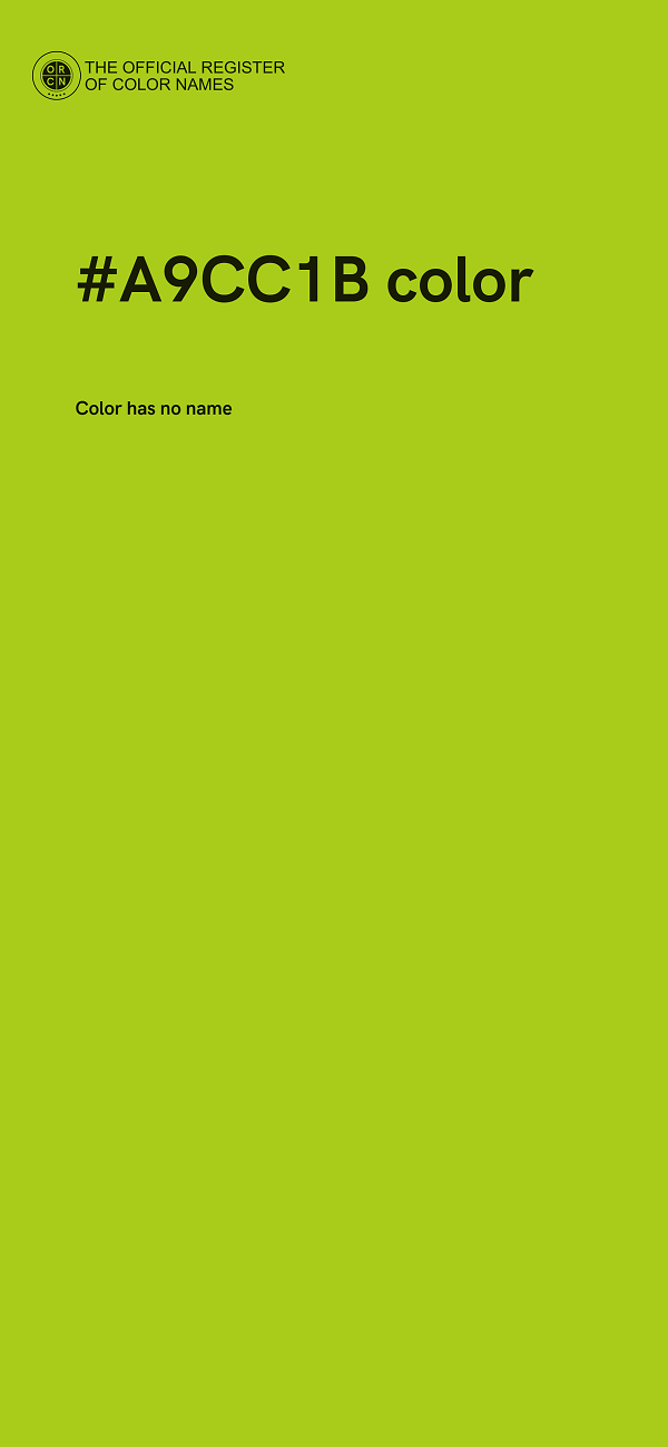 #A9CC1B color image