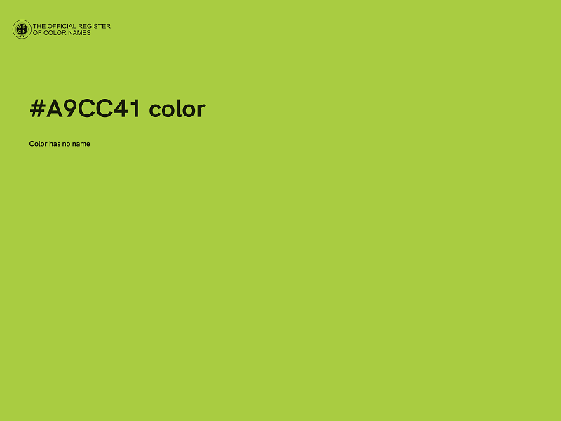 #A9CC41 color image