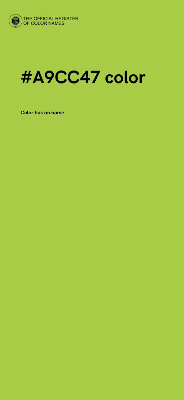 #A9CC47 color image
