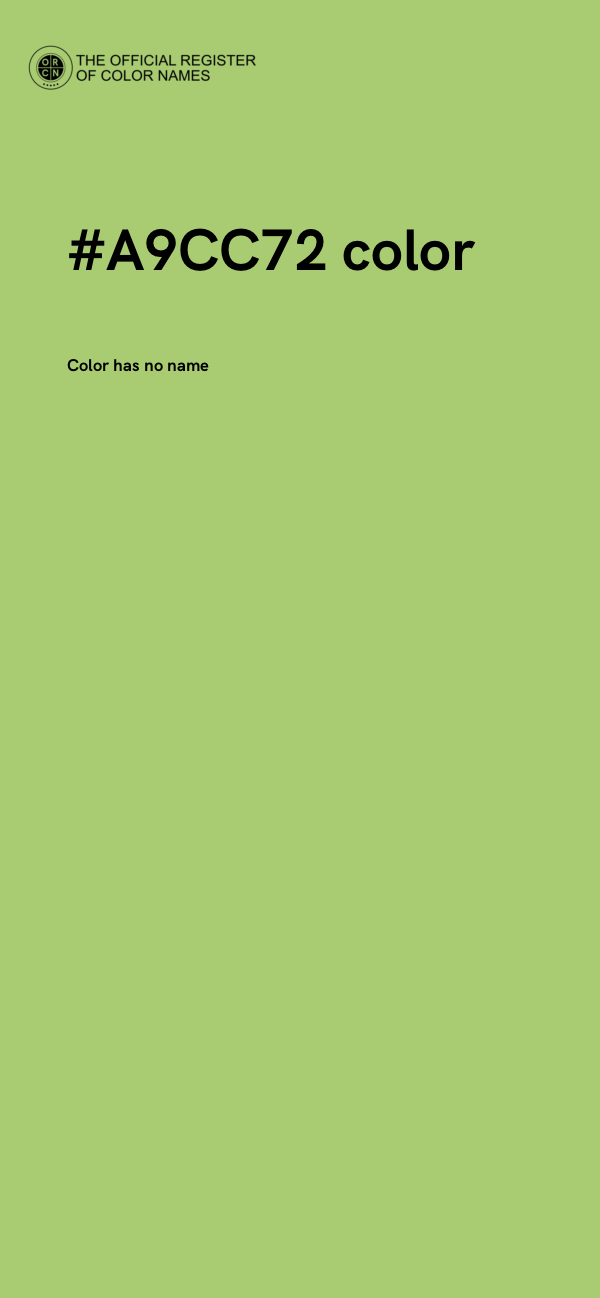 #A9CC72 color image