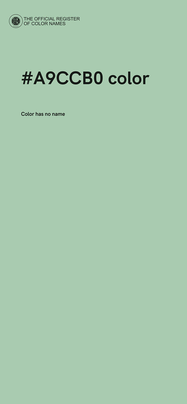 #A9CCB0 color image