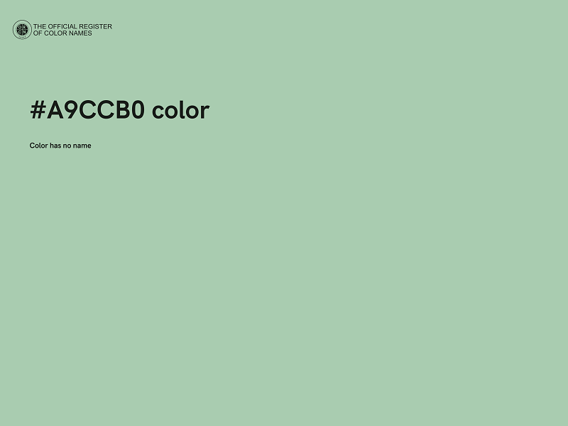 #A9CCB0 color image