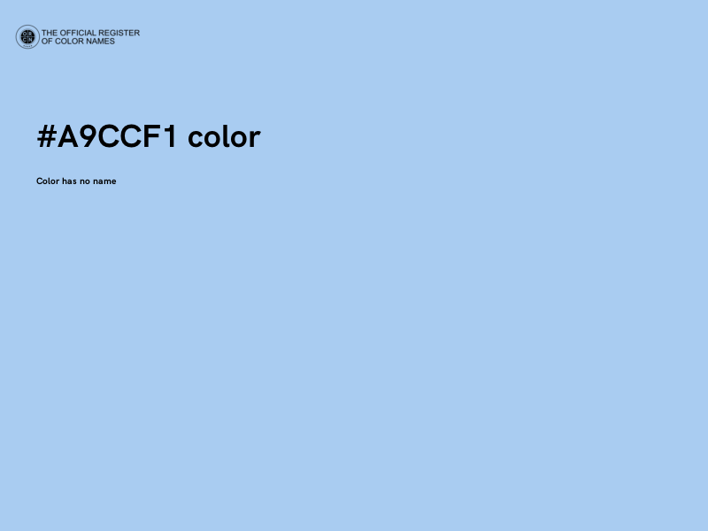 #A9CCF1 color image