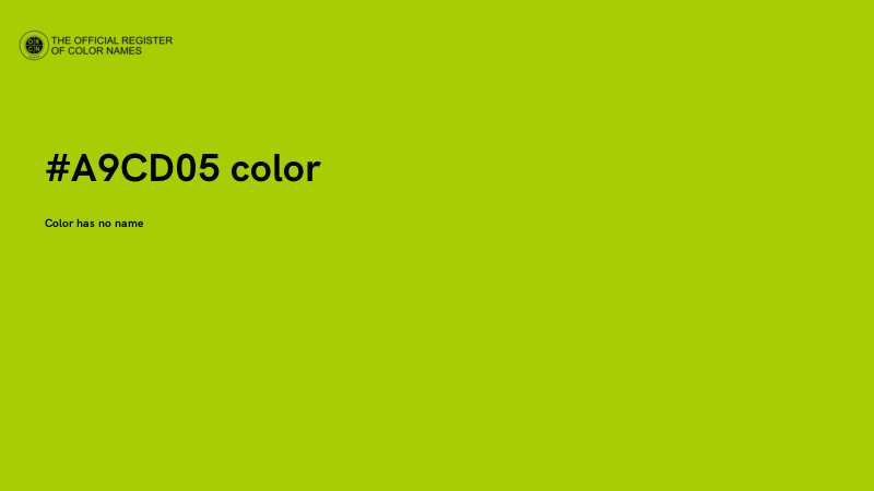 #A9CD05 color image