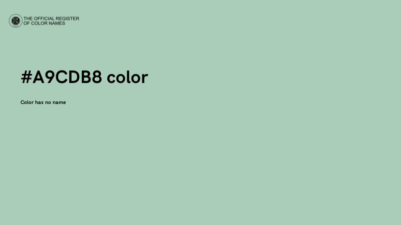 #A9CDB8 color image