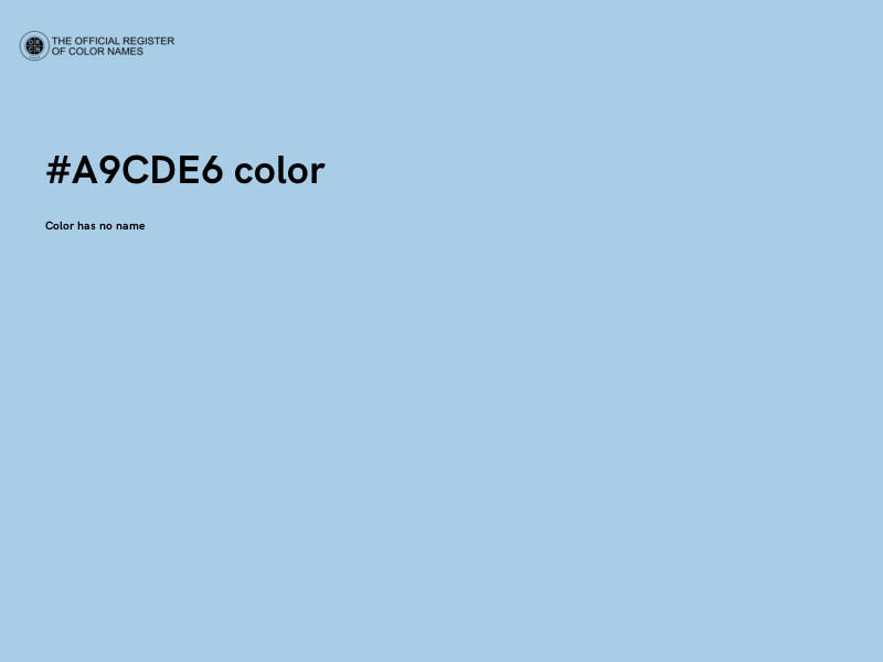 #A9CDE6 color image