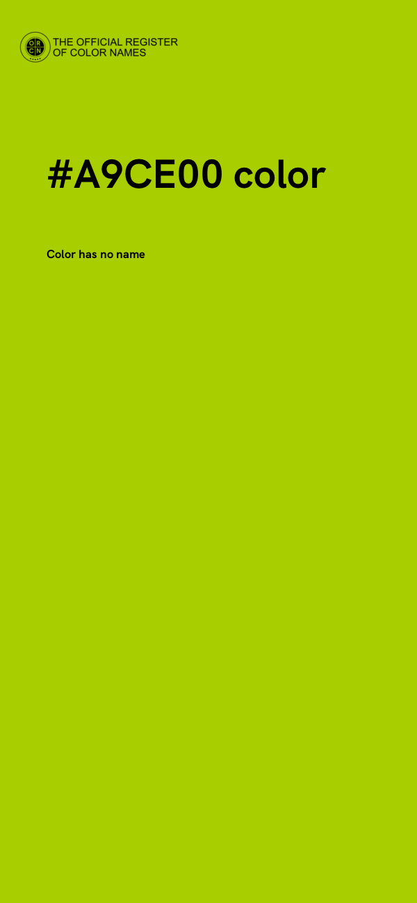 #A9CE00 color image