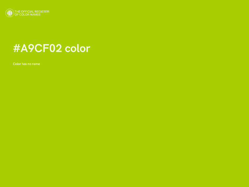 #A9CF02 color image