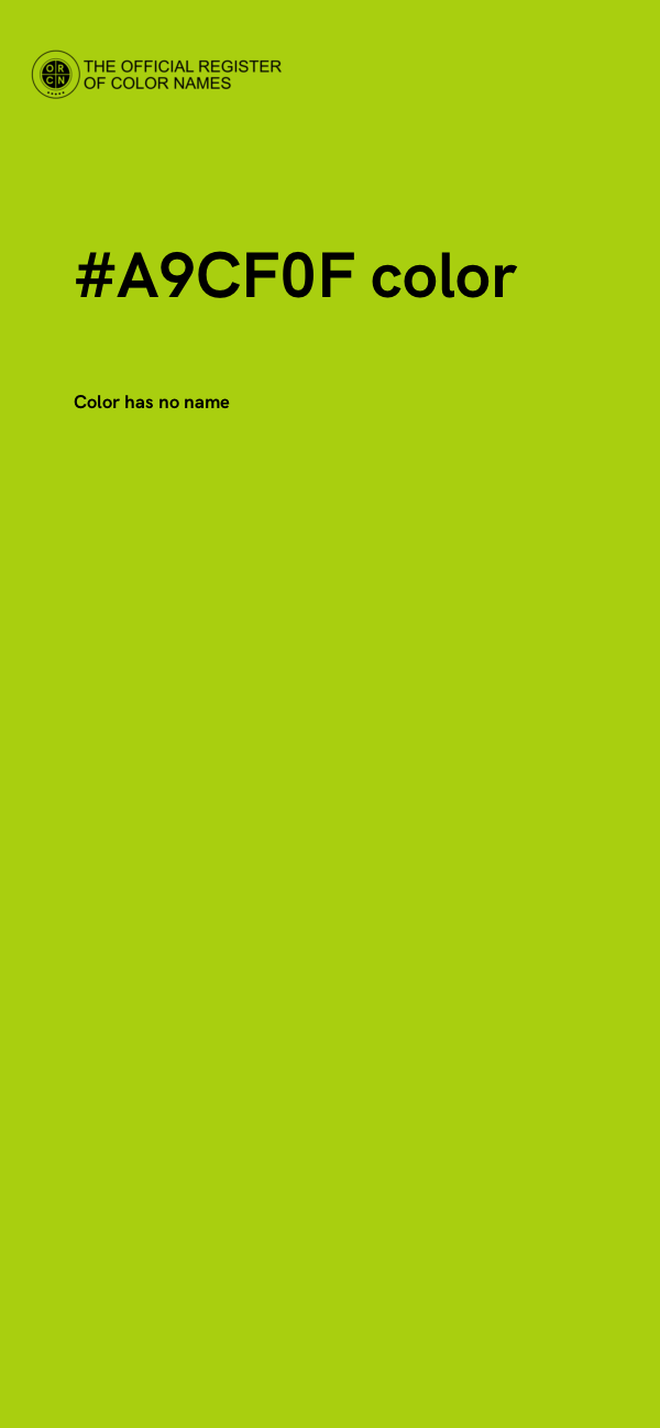 #A9CF0F color image