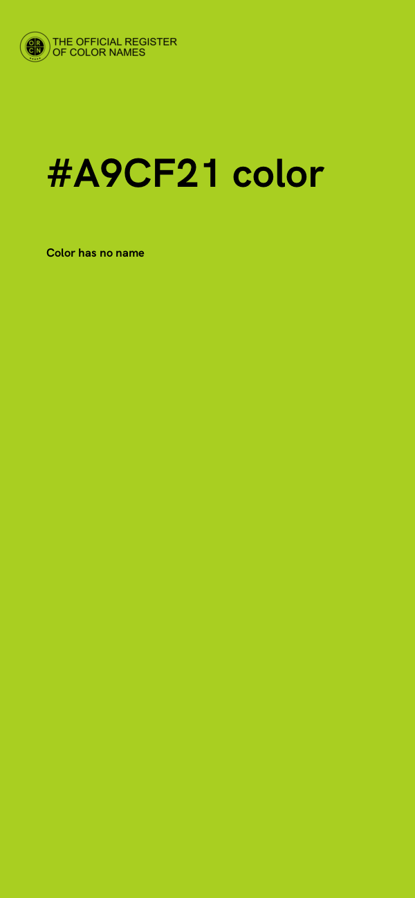 #A9CF21 color image