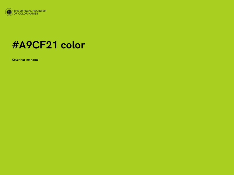 #A9CF21 color image