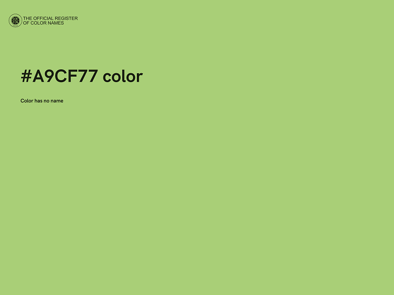 #A9CF77 color image
