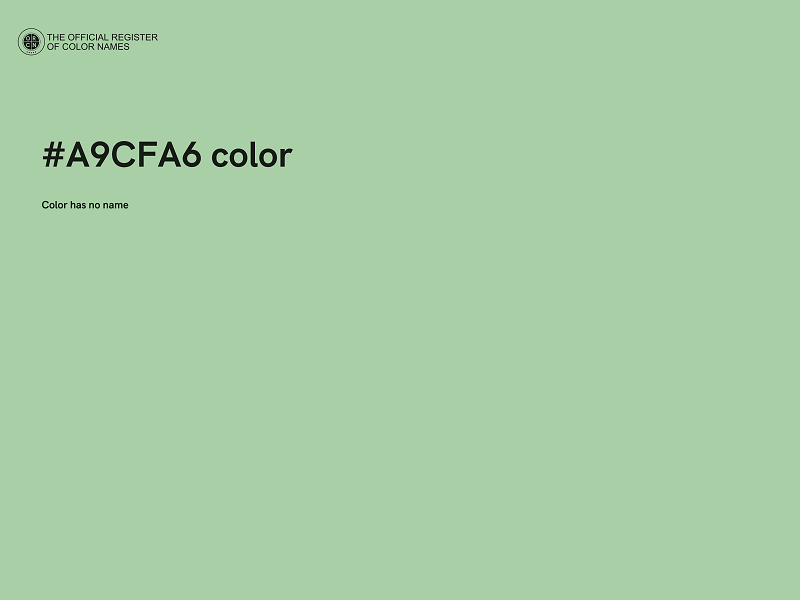 #A9CFA6 color image