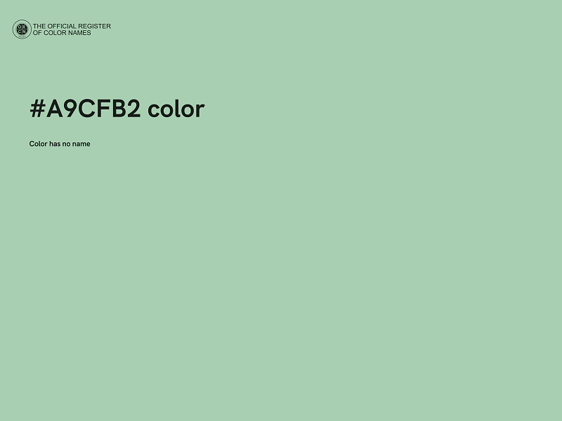 #A9CFB2 color image
